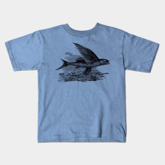 Flying Fish -1 Kids T-Shirt by BonzoTee